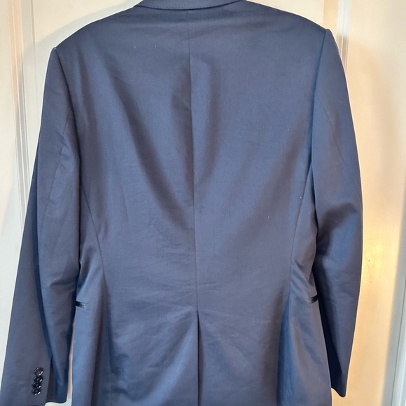 Express Navy & Black Tailored One ButtonTuxedo Sport Coat Dinner Jacket,Size 38R - Picture 12 of 15